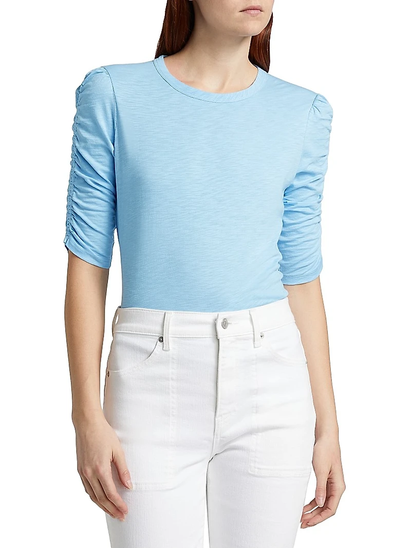 Waldorf Gathered-Sleeve T-Shirt