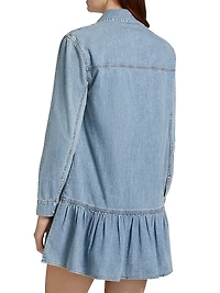 Catherine Denim Flounce Minidress
