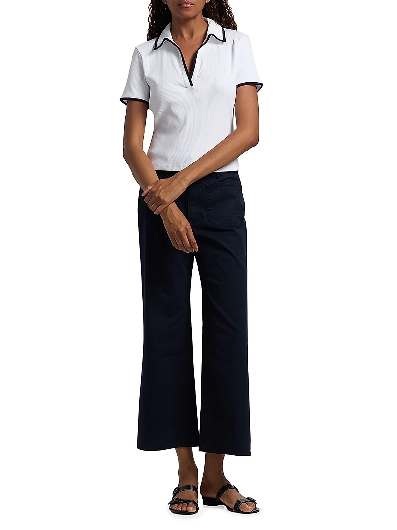 Grant Cropped High-Rise Wide Leg Pants