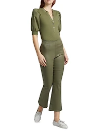 Carson Off-Duty Flared Crop Jeans