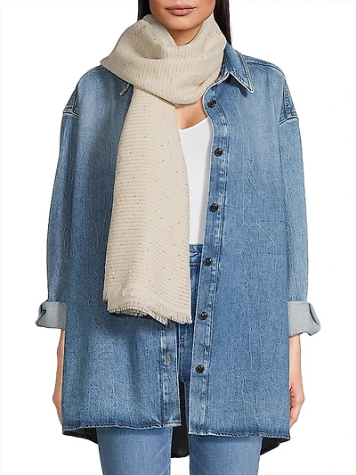 Stella Sequined Wool-Blend Scarf
