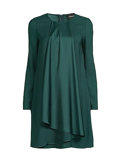 Satin Crepe Layered Minidress