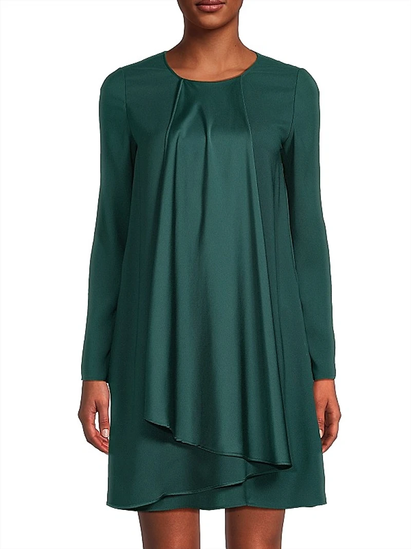 Satin Crepe Layered Minidress