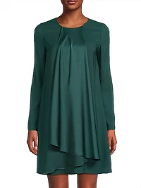 Satin Crepe Layered Minidress