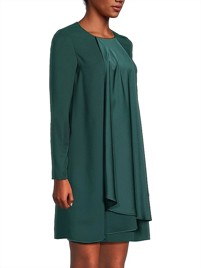 Satin Crepe Layered Minidress