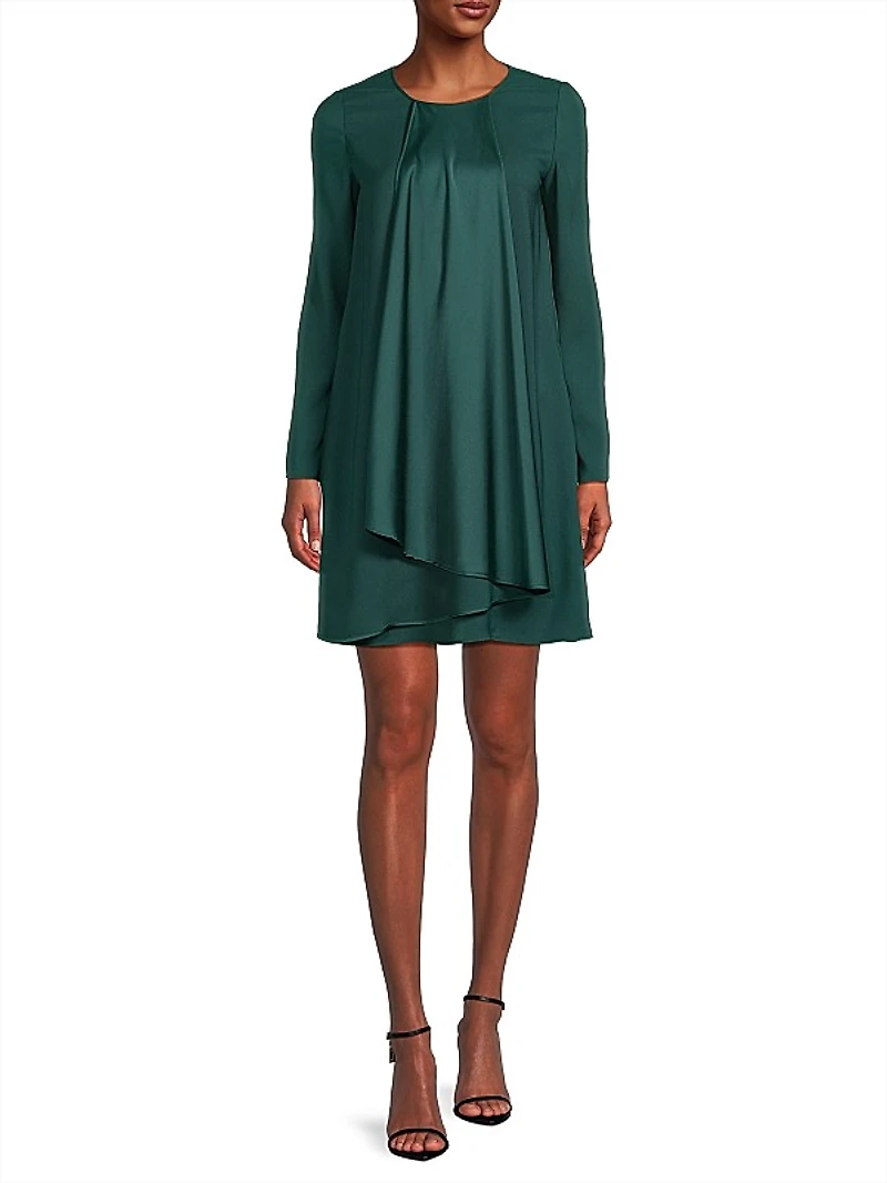 Satin Crepe Layered Minidress