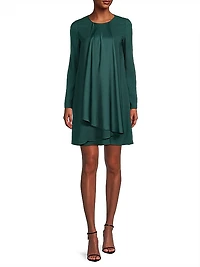 Satin Crepe Layered Minidress