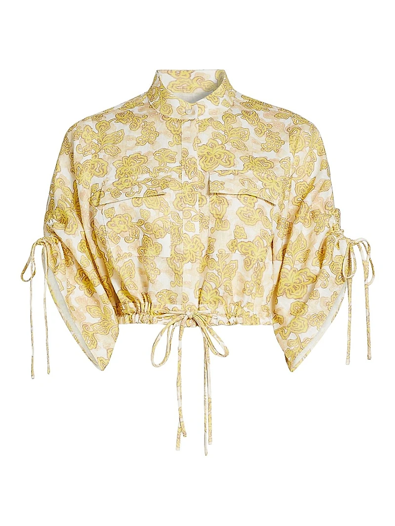 Eva Floral Linen Top