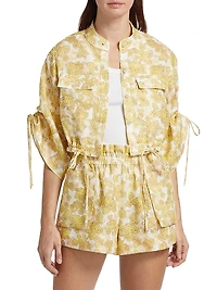 Eva Floral Linen Top