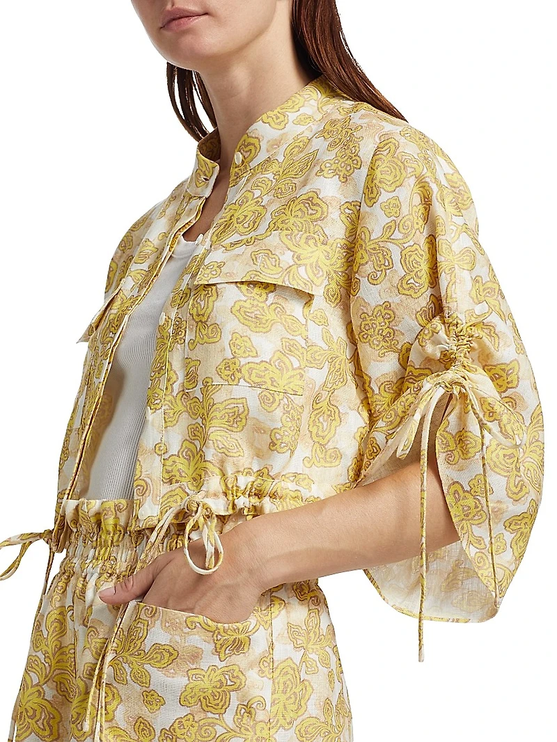 Eva Floral Linen Top