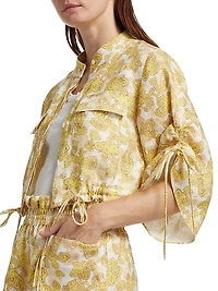 Eva Floral Linen Top