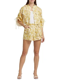 Eva Floral Linen Top
