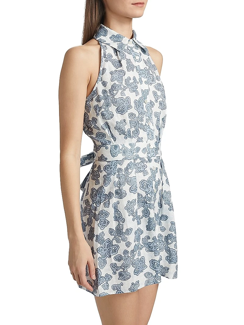 Domino Floral Minidress