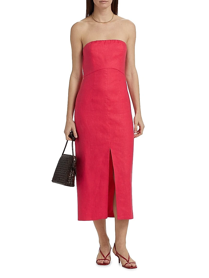 Melita Strapless Midi-Dress