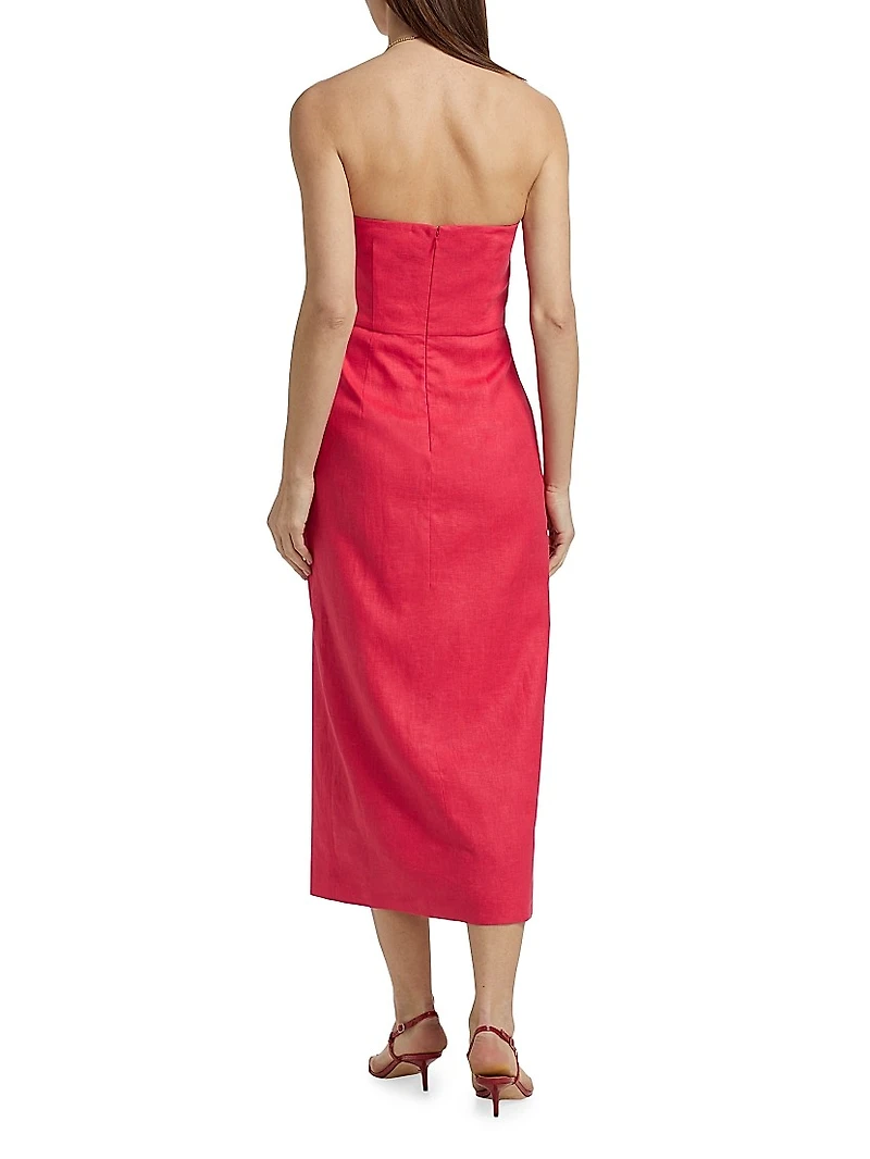 Melita Strapless Midi-Dress