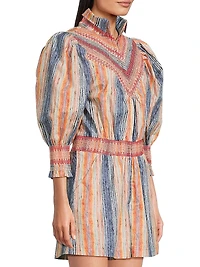 Melangé Stripe Smocked Romper