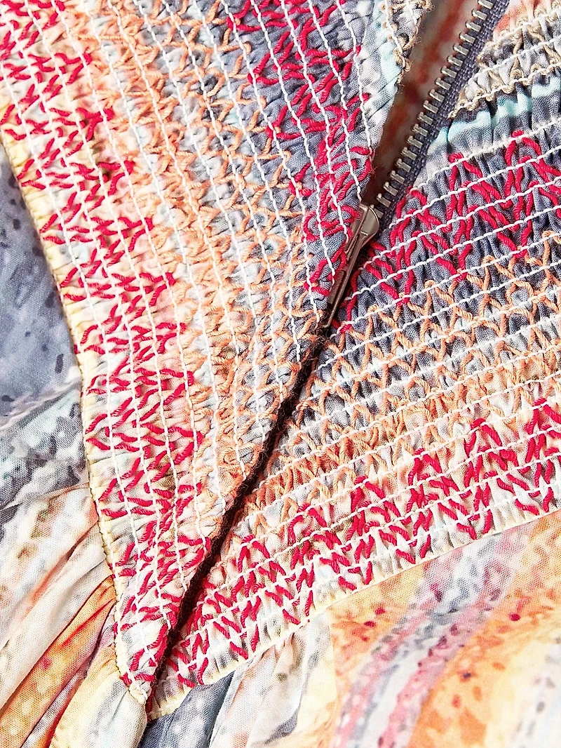 Melangé Stripe Smocked Romper