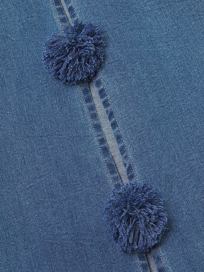 Pom-Pom Denim Trousers