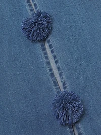 Pom-Pom Denim Trousers