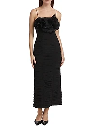 Walsworth Ruched Midi Dress