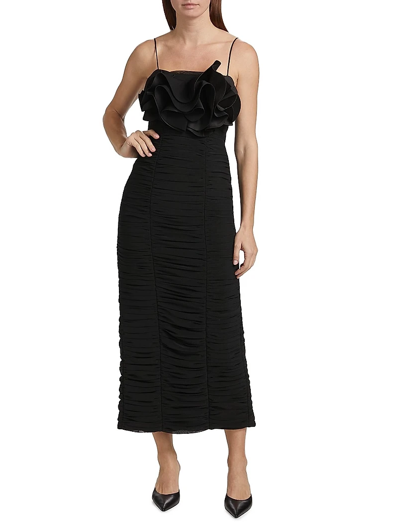 Walsworth Ruched Midi Dress