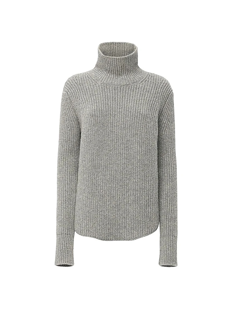 Barrie Long Sleeve Turtleneck Ribbed Sweater