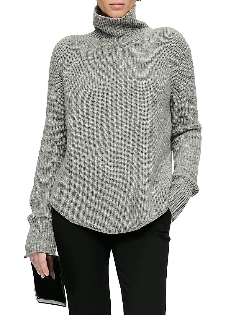 Barrie Long Sleeve Turtleneck Ribbed Sweater
