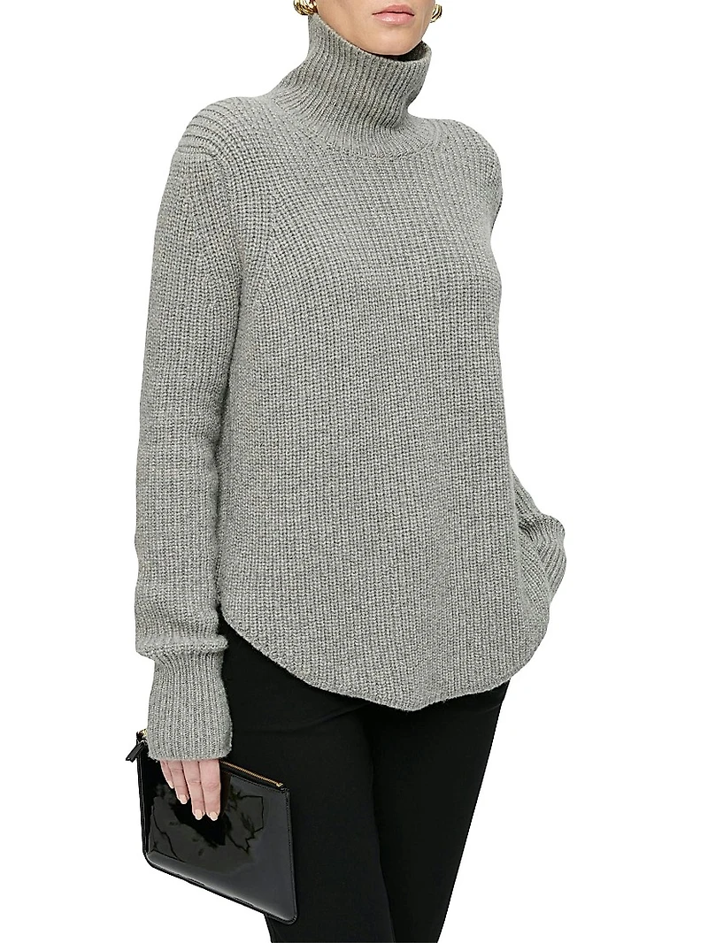 Barrie Long Sleeve Turtleneck Ribbed Sweater