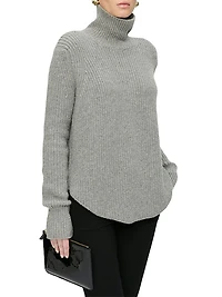 Barrie Long Sleeve Turtleneck Ribbed Sweater