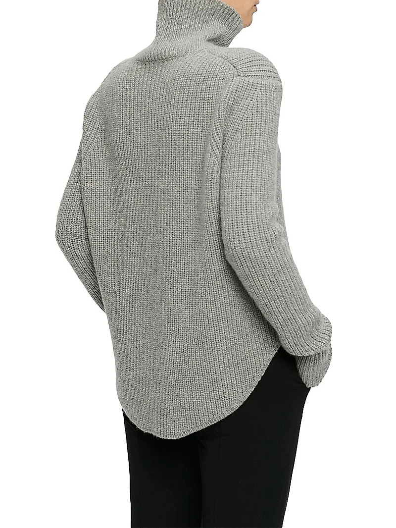 Barrie Long Sleeve Turtleneck Ribbed Sweater