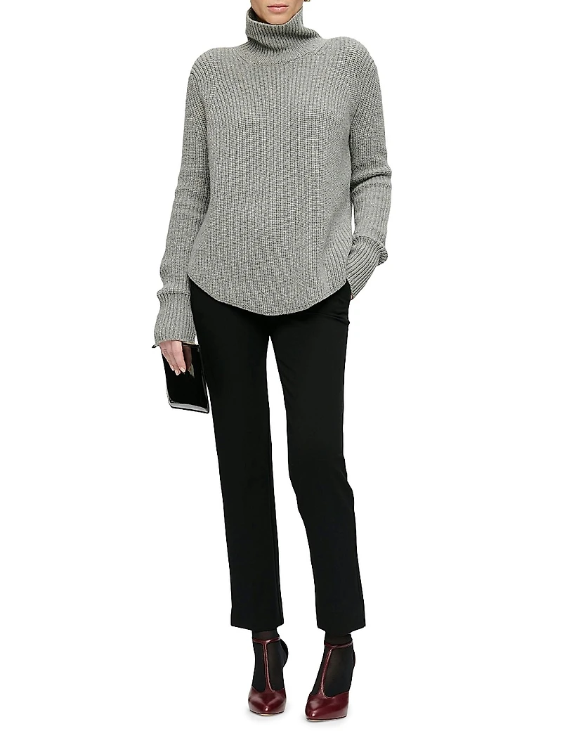 Barrie Long Sleeve Turtleneck Ribbed Sweater