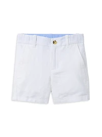 Little Boy's & Embroidered Oxford Shirt Shorts Set