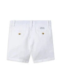 Little Boy's & Embroidered Oxford Shirt Shorts Set