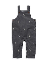 Baby Boy's Bodysuit & Embroidered Corduroy Overalls Set
