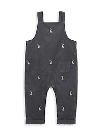 Baby Boy's Bodysuit & Embroidered Corduroy Overalls Set