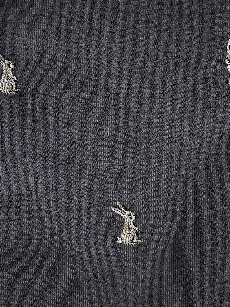 Baby Boy's Bodysuit & Embroidered Corduroy Overalls Set