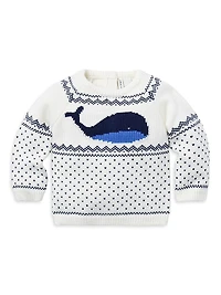 Baby Boy's Whale Fair Isle Sweater & Joggers Set
