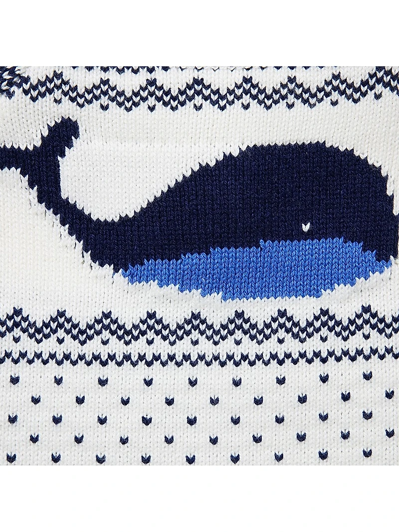Baby Boy's Whale Fair Isle Sweater & Joggers Set