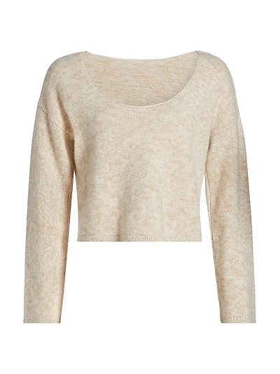 Marled Cashmere Scoopneck Sweater