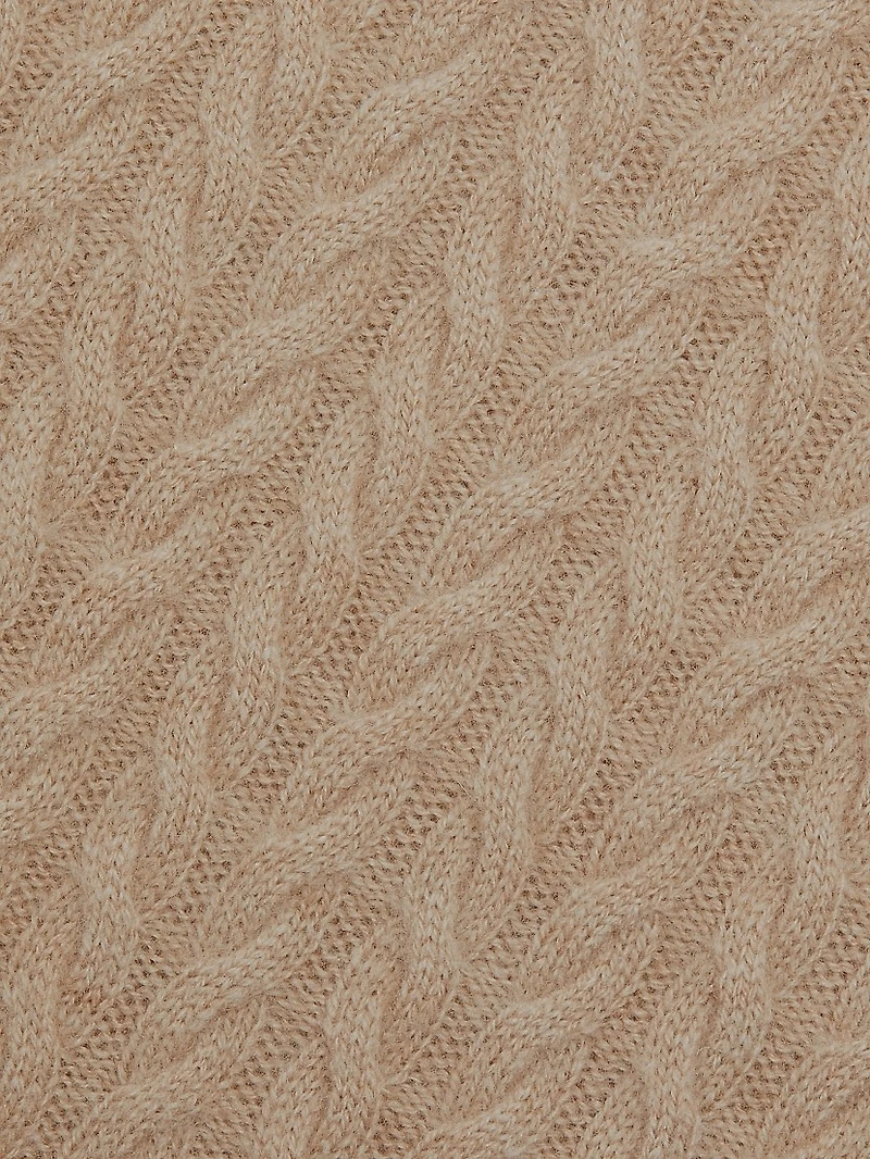 Wool & Cashmere Cable-Knit Midi-Dress