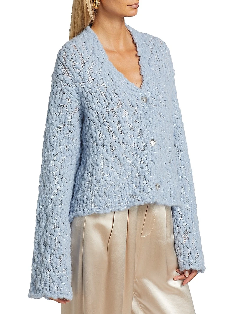 Bouclé Alpaca-Blend Cardigan