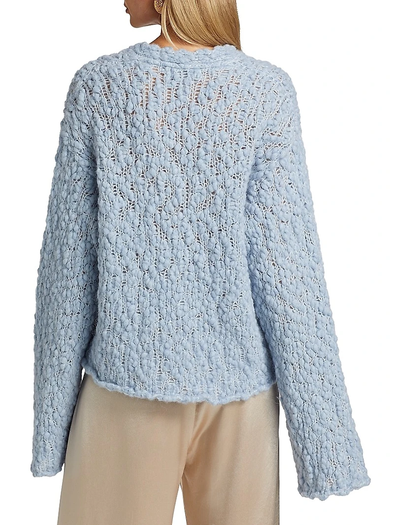 Bouclé Alpaca-Blend Cardigan