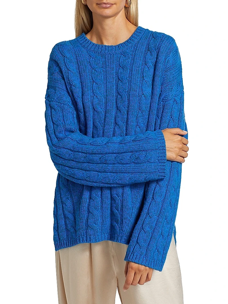 Cable-Knit Wool & Cashmere Sweater