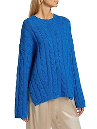 Cable-Knit Wool & Cashmere Sweater