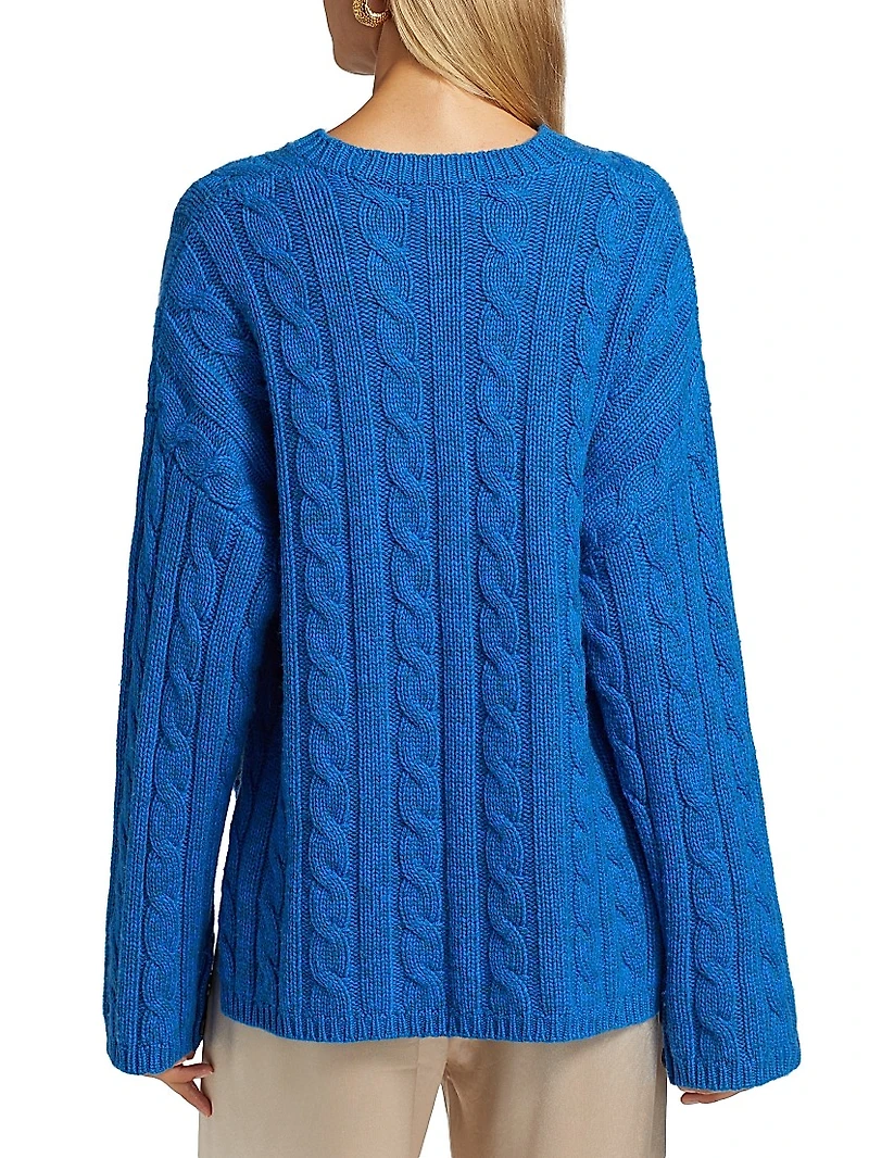 Cable-Knit Wool & Cashmere Sweater