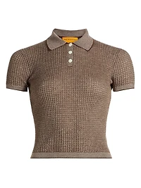 Shrunken Cashmere Polo Shirt