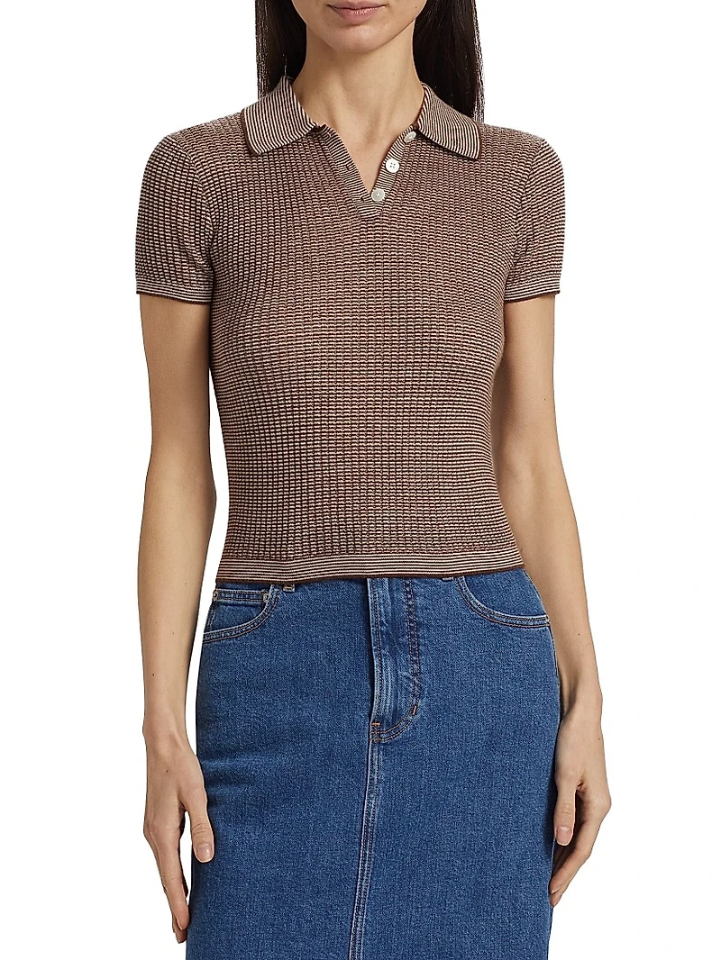 Shrunken Cashmere Polo Shirt