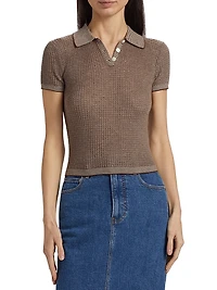 Shrunken Cashmere Polo Shirt