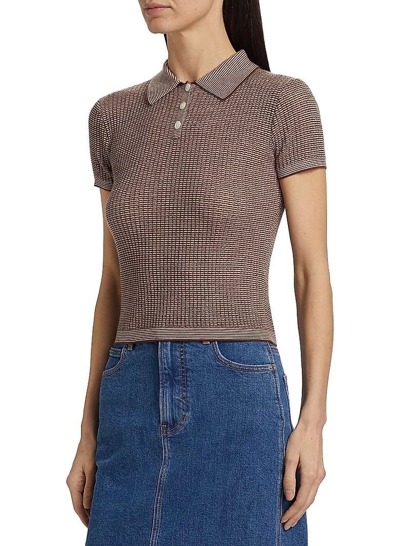 Shrunken Cashmere Polo Shirt