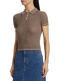 Shrunken Cashmere Polo Shirt